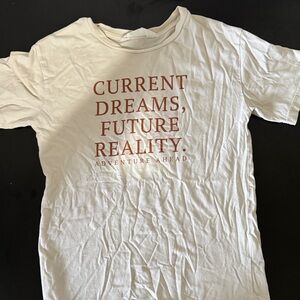 H&M White and Brown Short Sleeve Tees